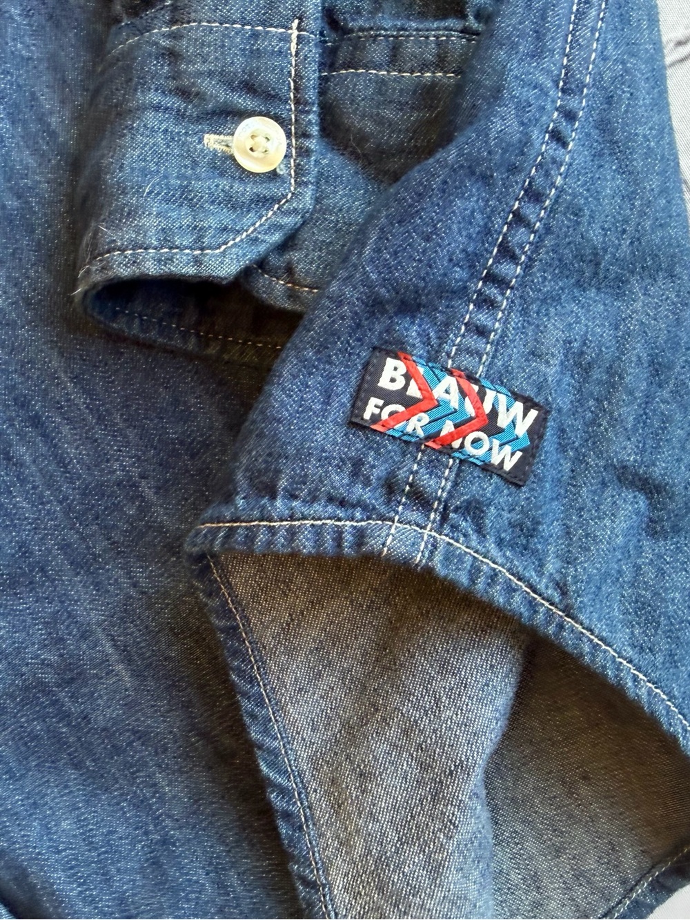 Scotch & Soda Men’s Long Sleeve Button-Down Denim Shirt Blauw EUC Size Large - Picture 7 of 16